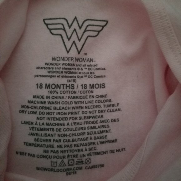 DC Wonder Woman Onesie (18 months) 100% cotton - Picture 4 of 6